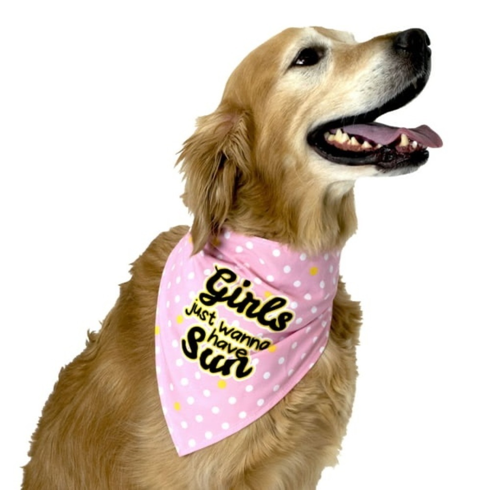Vibrant Life Dog “Girls Just Wanna Have Sun” Bandana Set
